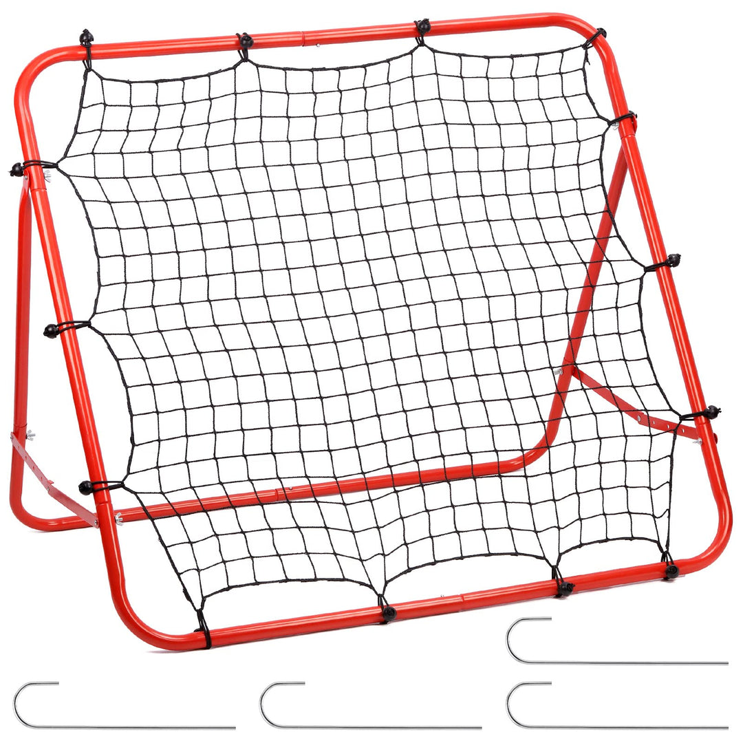 Swpeet 1Pcs Red Soccer Rebounder Net, Perfect for Team or Solo Soccer Training