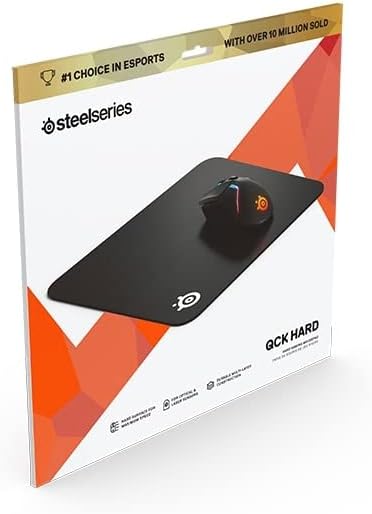 SteelSeries QcK Hard - Gaming Mauspad - verbesserte Oberflächentextur - Mittelgrosse - Schwarz (320m