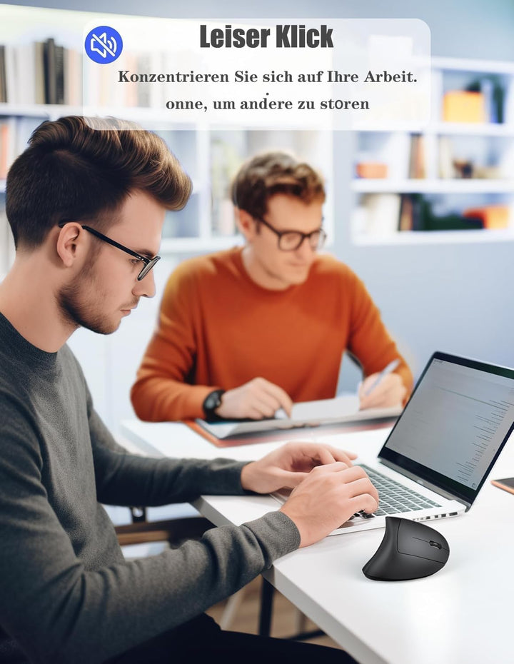 2.4G Wireless Vertikale Ergonomische, Wiederaufladbar, Optische Maus Vertical Ergonomic Optical Mous
