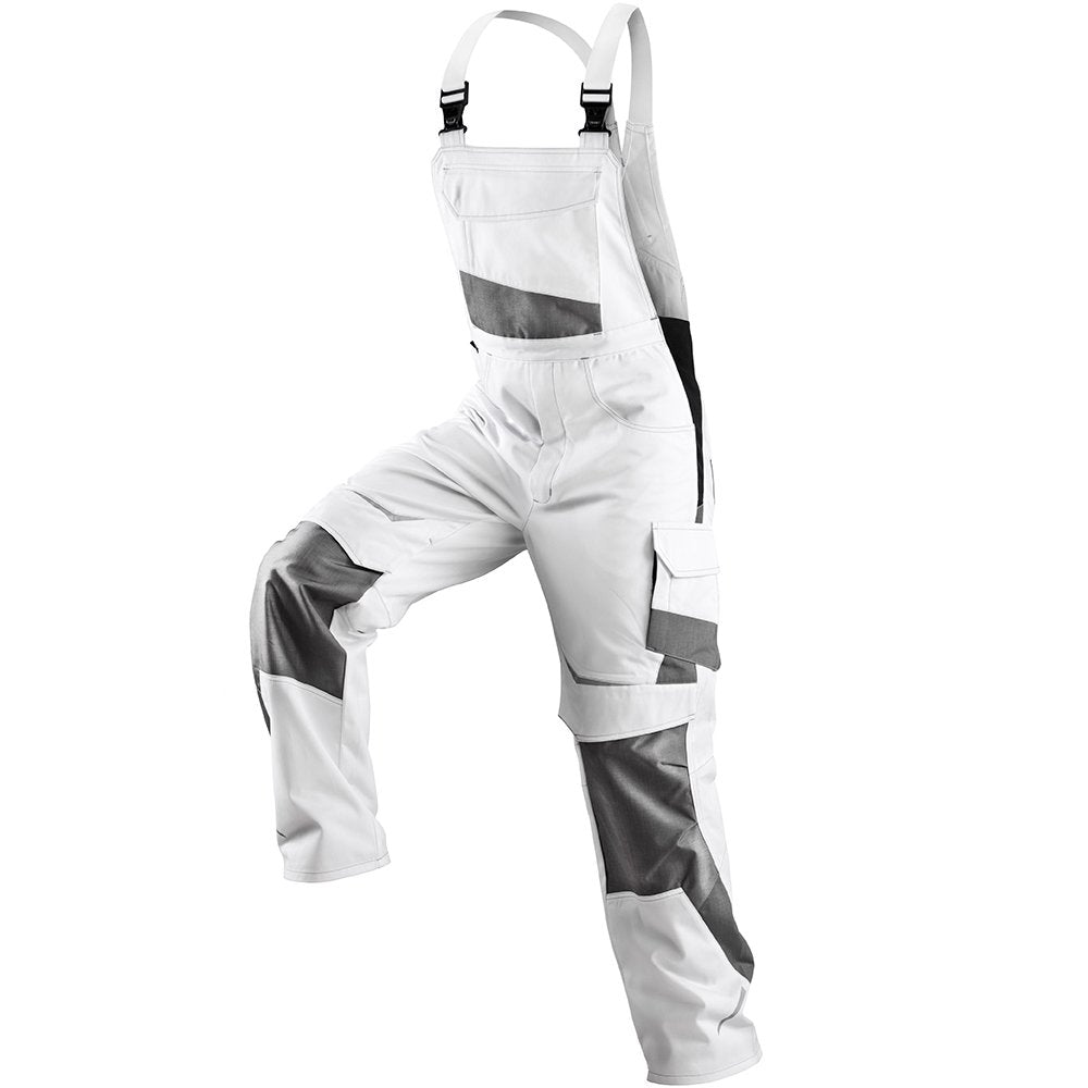KÜBLER Workwear KÜBLER Pulsschlag Arbeits-Latzhose weiss/anthrazit Weiss/Anthrazit 58, Weiss/Anthraz