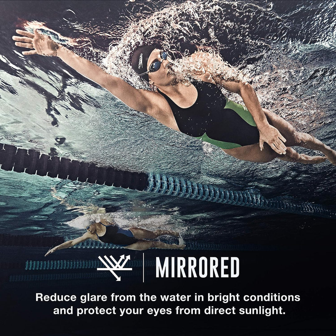 Speedo Damen verspiegelte Schwimmbrille Vanquisher 2.0 Wasserfarben Modern, Wasserfarben Modern