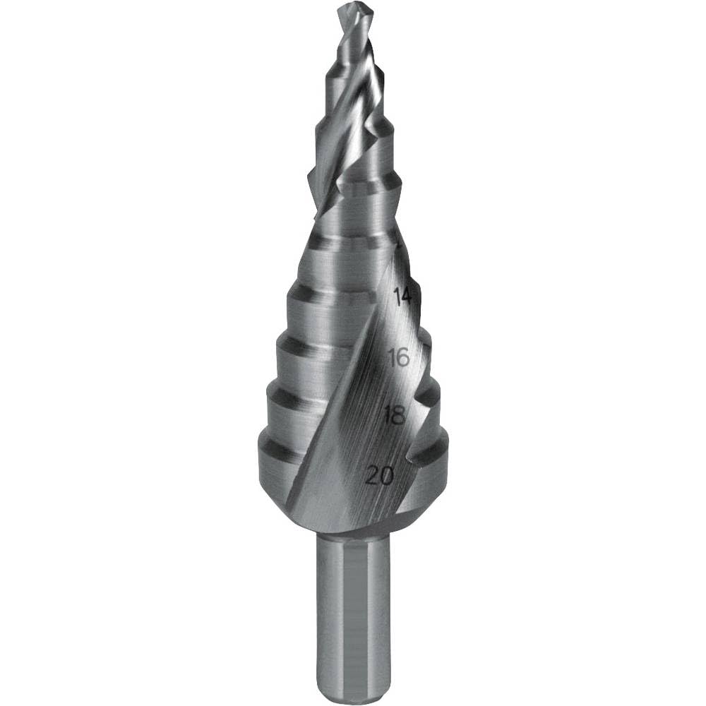 Ruko 101051E Stufenbohrer HSS Co 5, geschliffen, spiralgenutet mit Kreuzanschliff 75 mm, Einfarbig,
