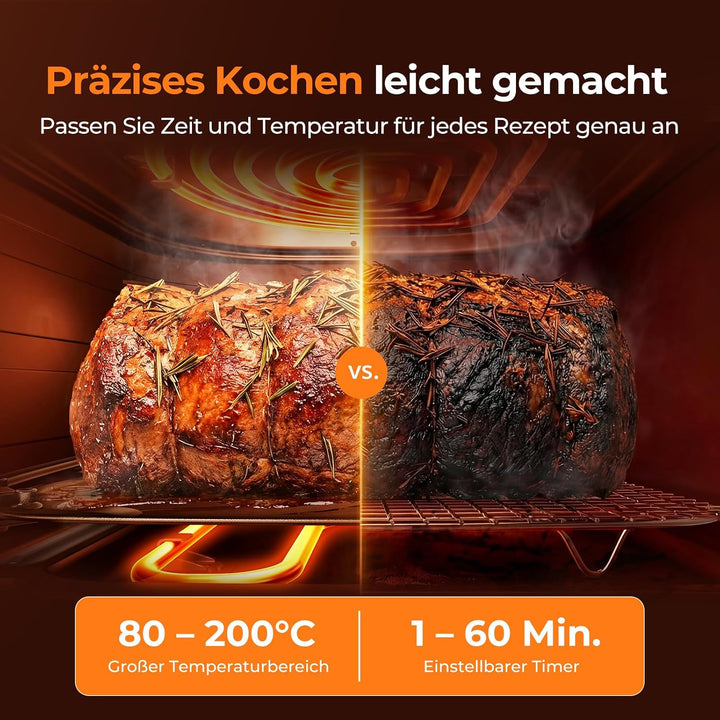 VIOMI VORTEX Heissluftfritteuse 7L Air Fryer, 2000W,Ober- und Unterhitze, 12 Voreingestellte Kochpro