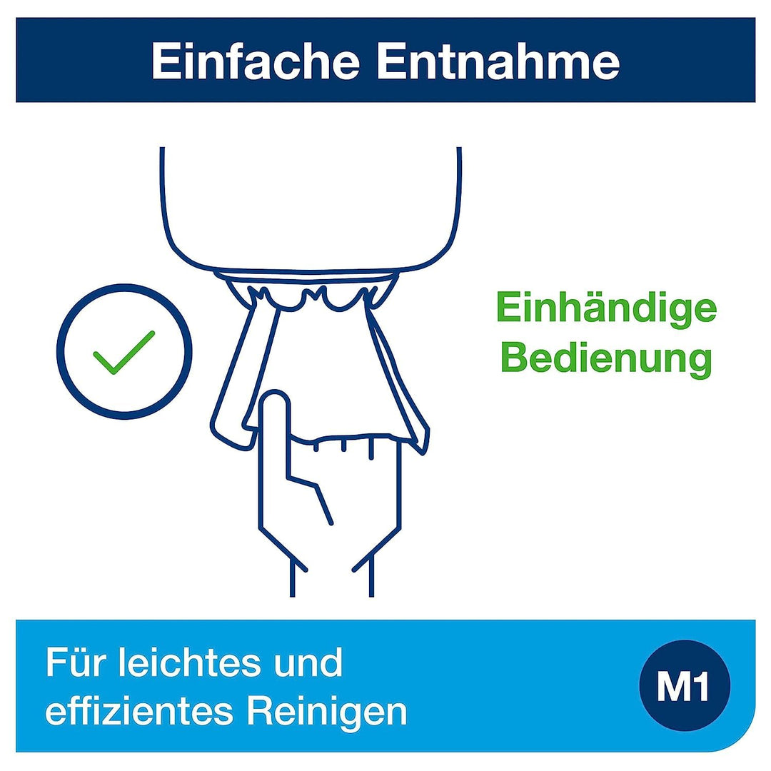 Tork Mini-Papierhandtuchspender mit Zentraleinzug zur Wandmontage + Nachfüllpackung - M1 - Mehrzweck