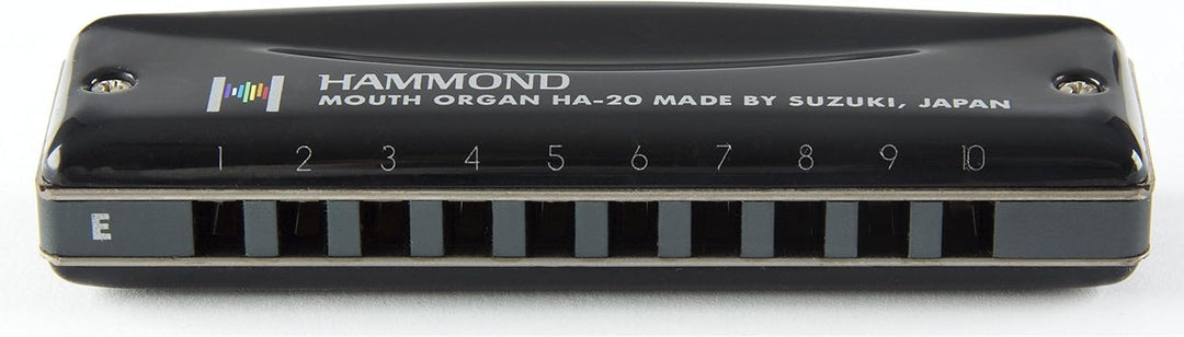 Suzuki Diatonic Harmonica Hammond HA-20 key of C, schwarz, HA-20-C, C