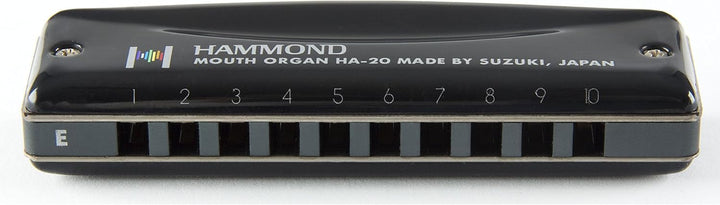 Suzuki Diatonic Harmonica Hammond HA-20 key of C, schwarz, HA-20-C, C