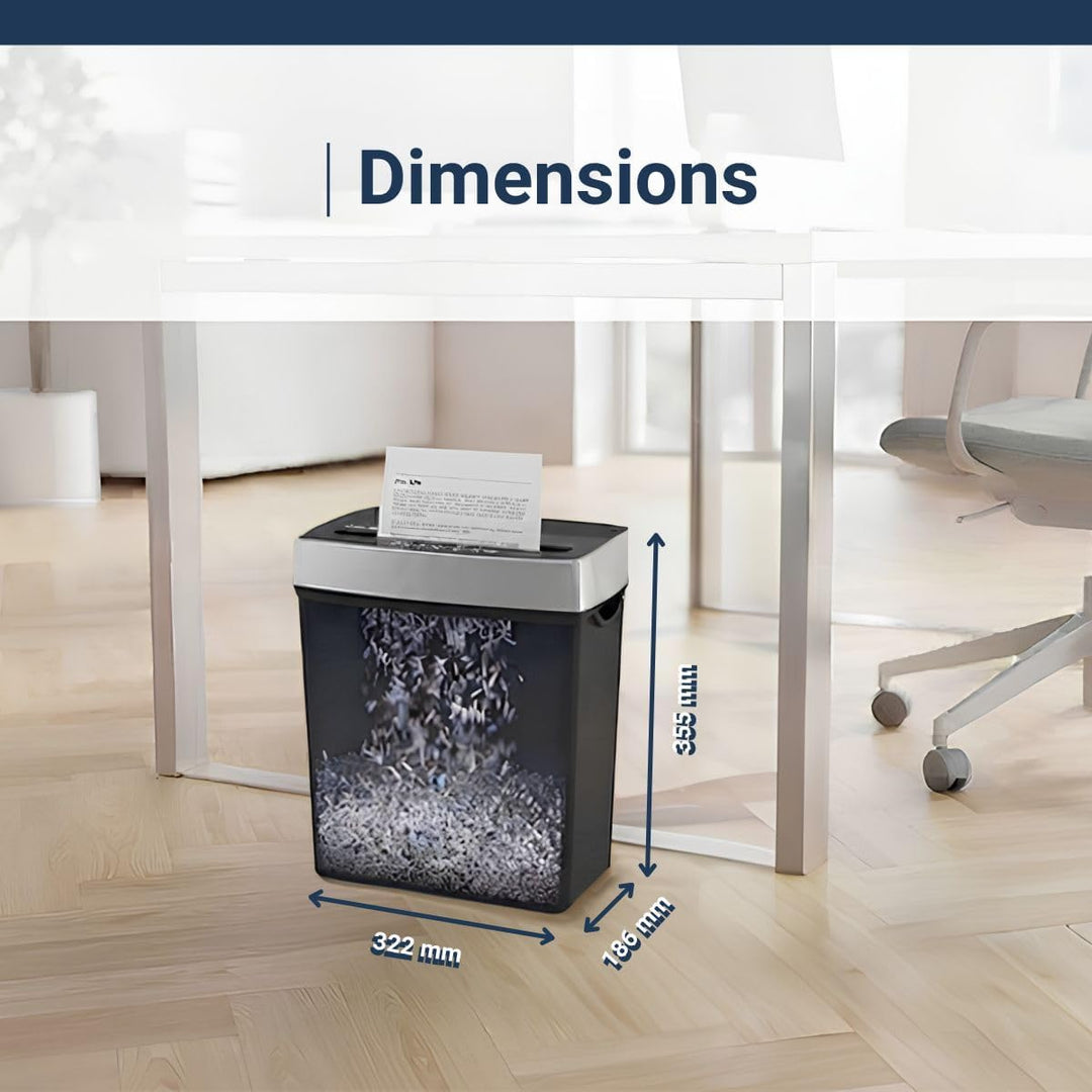 DESQ® Aktenvernichter | 8 Blatt | 4 x 38 mm | P-4 | 11 Liter | DSGVO konform