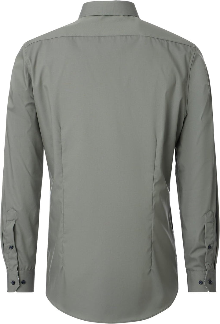 Venti - Body Fit - Herren Langarm Hemd (134024500), Grösse:42, Farbe:Grün (300)
