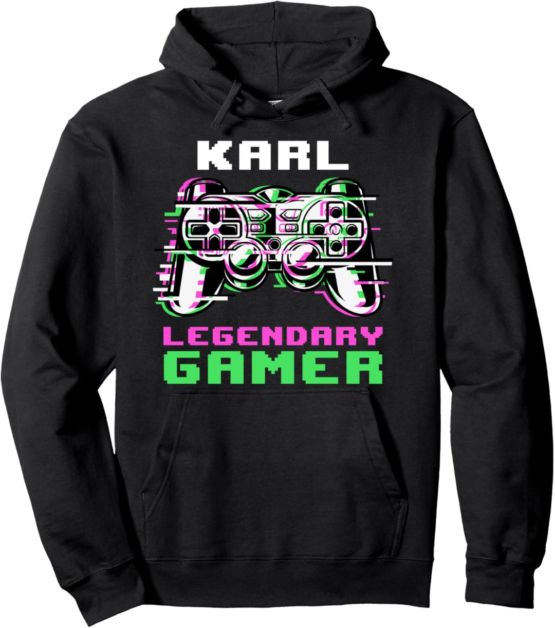 Karl - Legendary Gamer - Personalisiert Pullover Hoodie