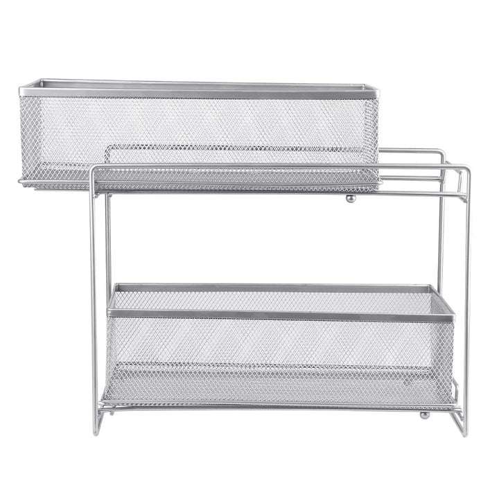 HUOLE 2 Tier Organizer mit Speicher Unter Waschbecken Schiebeschrank Korb herausziehen Snack Organiz