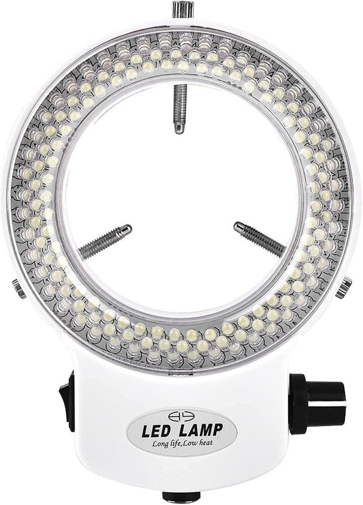 144 LED-Ringlichtquelle Mikroskope Stereomikroskope Helligkeitsverstellbare Ringlampe für Mikroskopk