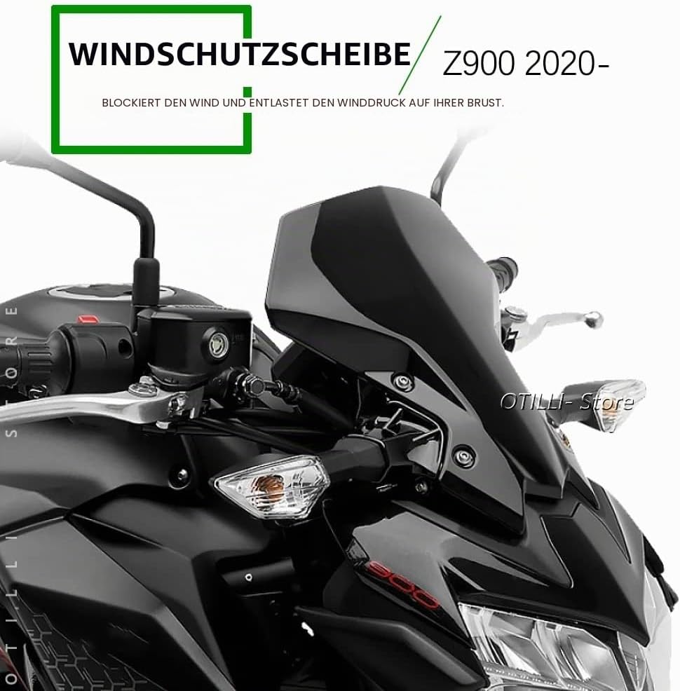 Motorrad-Zubehör für Kawasaki Z900 Z650 Windschutzscheiben-Windschutzscheiben-Luft-Windabweiser 2020