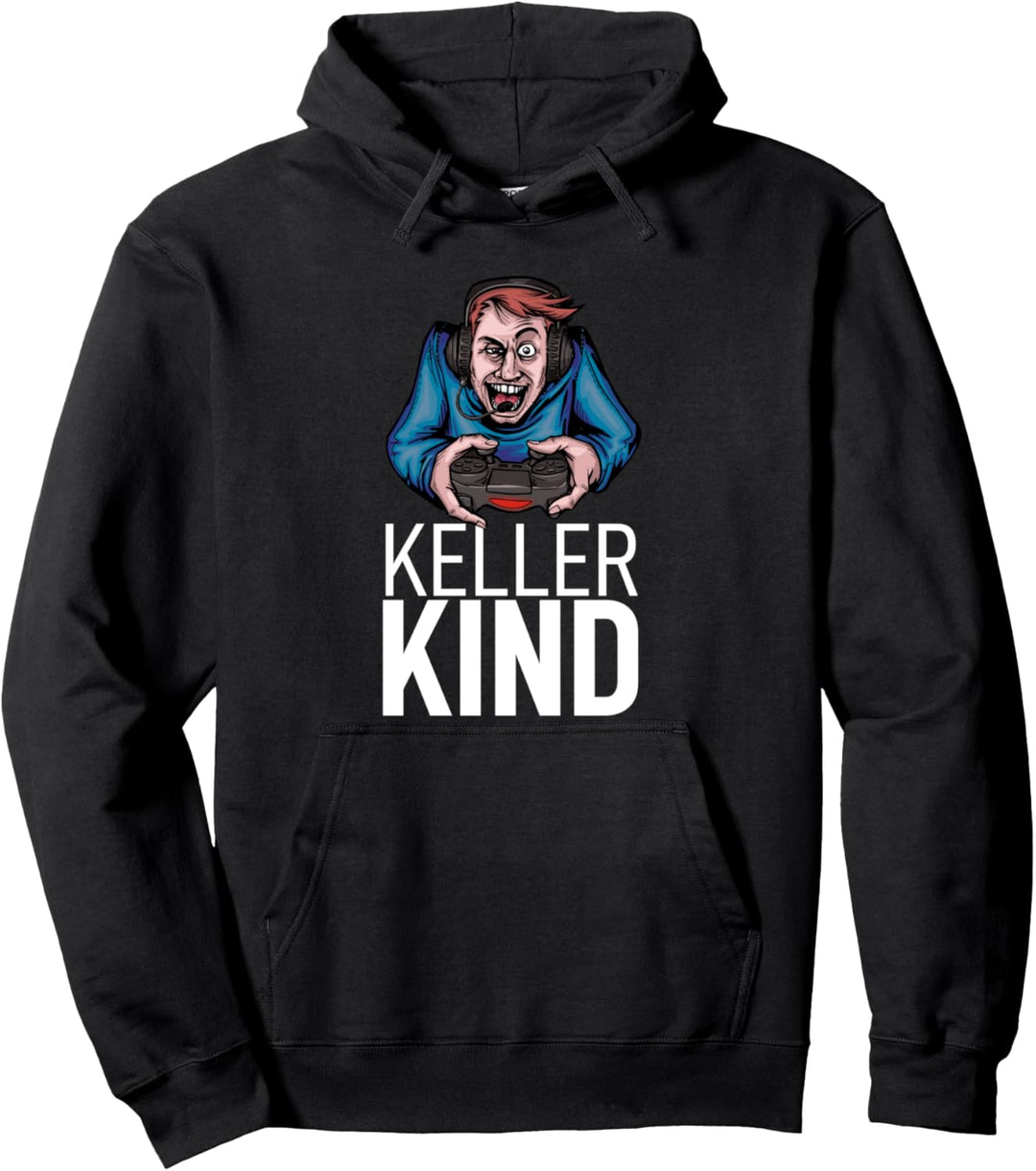 Keller Kind Zocken Konsole Video Game Spieler Zockerin Pullover Hoodie