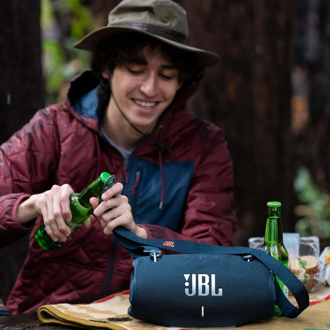 JBL Xtreme 4 Musikbox in Blau – Tragbare Bluetooth-Lautsprecher-Box mit tiefem Bass, KI-Sound-Boost
