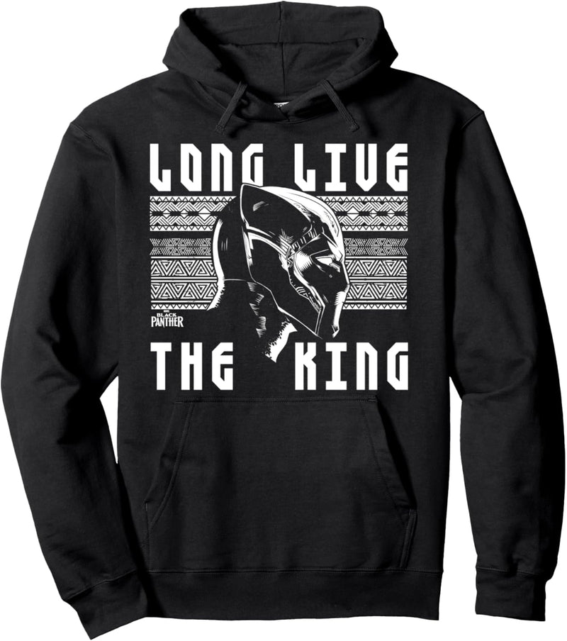 Marvel Black Panther Long Live The King Profile Portrait Pullover Hoodie