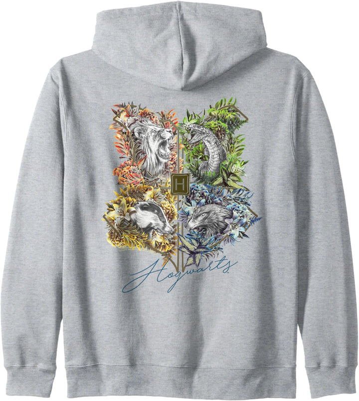 Harry Potter Hogwarts Floral Shield Kapuzenjacke