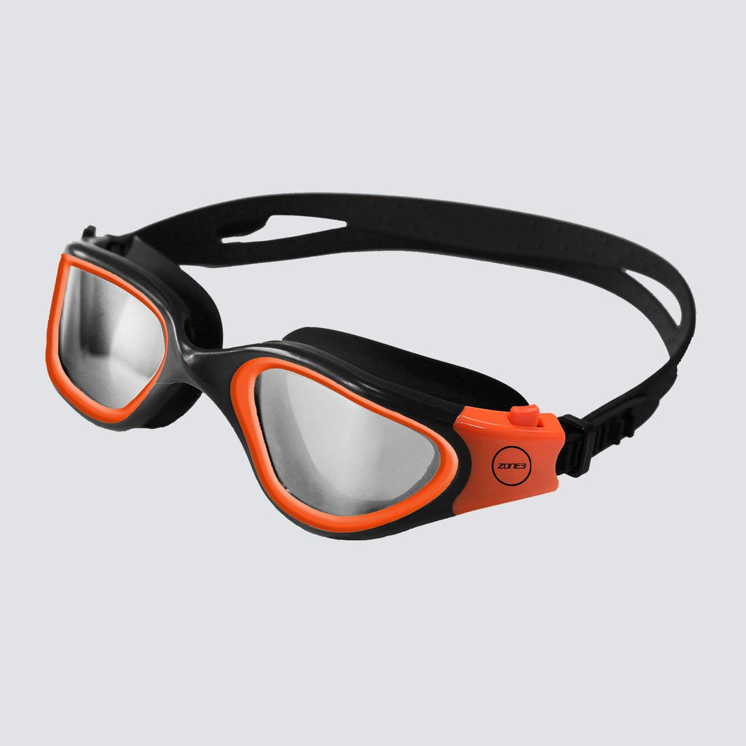 ZONE3 Unisex Dampf Schwimmbrille (1er Pack) Einheitsgrösse Photochromatisch, Schwarz/Neon-Orange, Ei