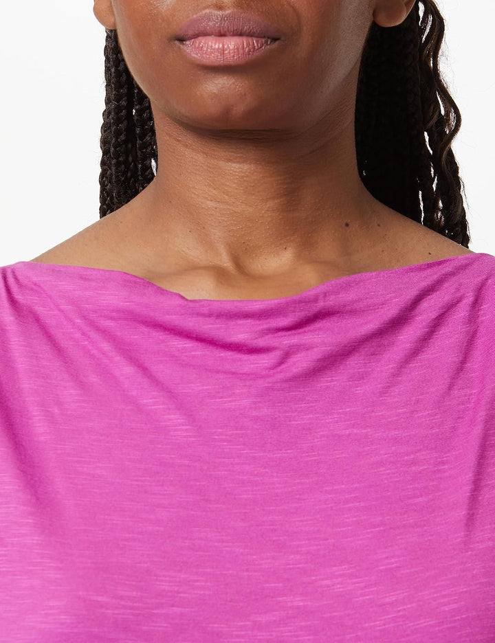 Gerry Weber Damen Kurzarmshirt mit Wasserfallausschnitt Kurzarm, überschnittene Schultern, weiter Ar