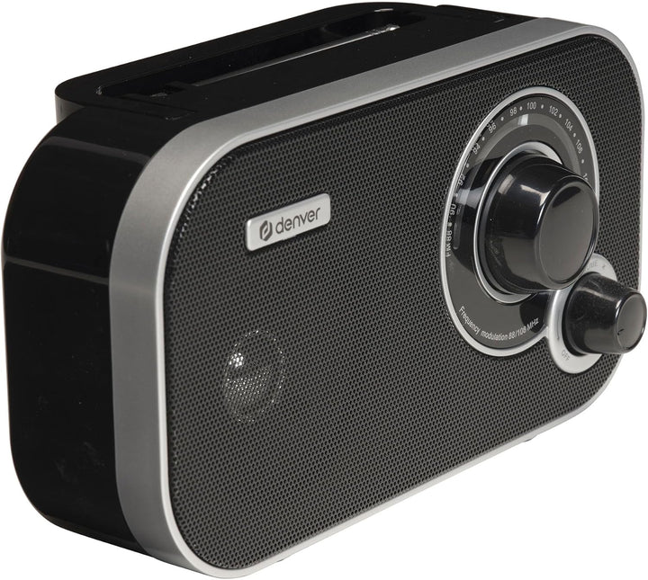 Denver TR-51 UKW-Radio mit analogem Tuning, Schwarz