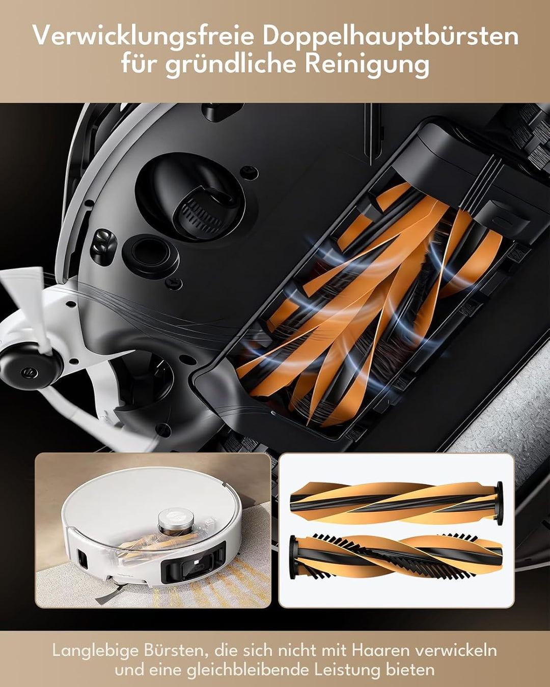 22 Stück Zubehörsets für Mova Z60 Ultra Roller Complete/Standalone Saugroboter: 2 Hauptbürste, 2 Rol