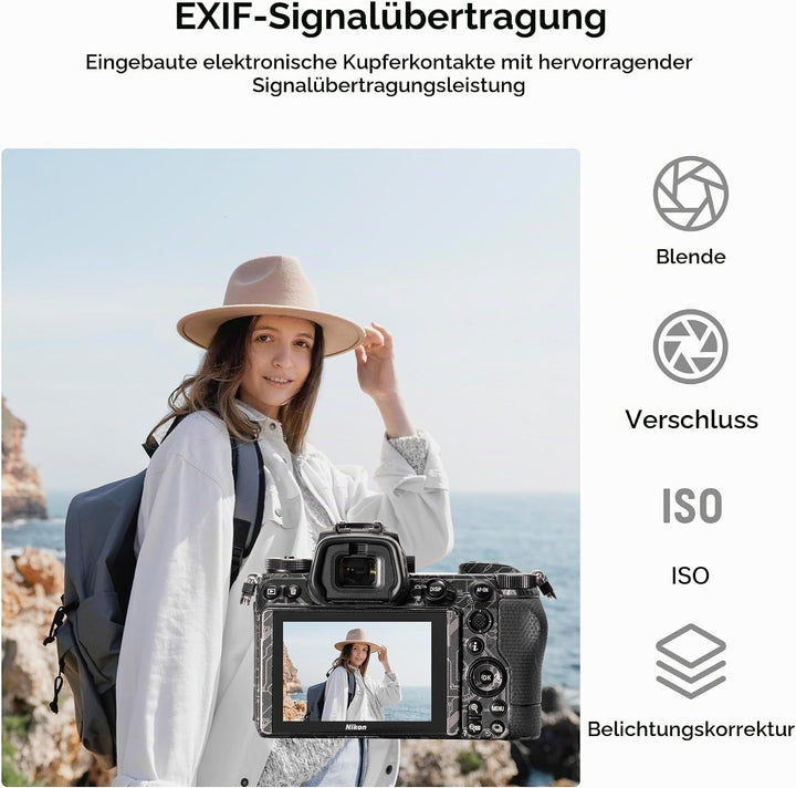 VILTROX E-Z Objektivadapter, Autofokus Adapter Konverter für Objektiv kompatibel mit Objektiv und Mo