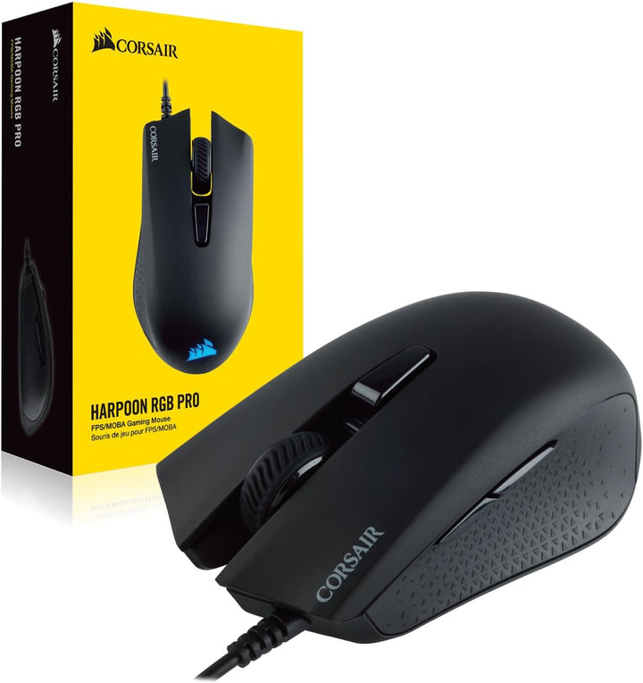 Corsair Harpoon PRO RGB Wired Lightweight FPS/MOBA Gaming Mouse - 12.000 DPI - 6 Programmierbare Tas
