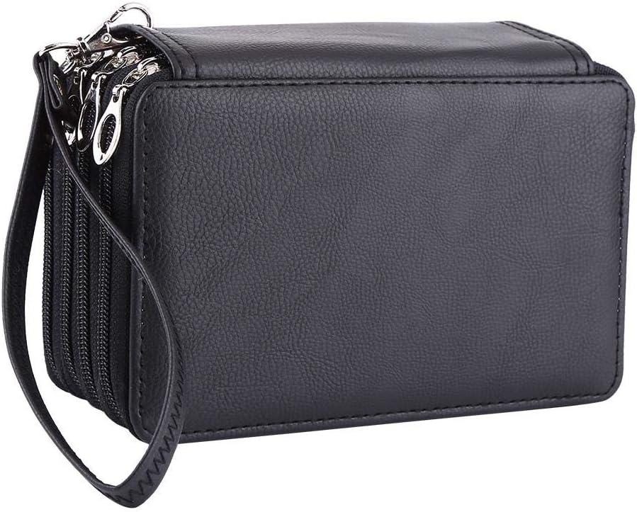 Bleistifte Fall Multi-Schichten 72 Slots PU Leder Bleistifte Tasche Grosse Kapazität Farbige Schule