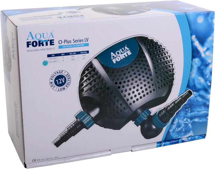 AquaForte O-Plus 10.000 Niederspannungs-Filterpumpe (12 Volt) Filterpumpe, 85 Watt, Maximale Förderm