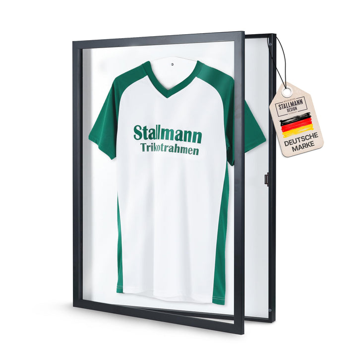 Stallmann Design Trikotrahmen 'Easy Click & Fill' | Rahmen-Farbe: Schwarz | Hintergrund: Weiss | Grö