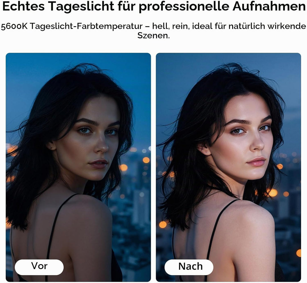 Ulanzi M02 Mini Magnetisches Selfie Licht mit Blitzlicht, 7W Handy Licht mit 5600K Tageslicht, Kabel