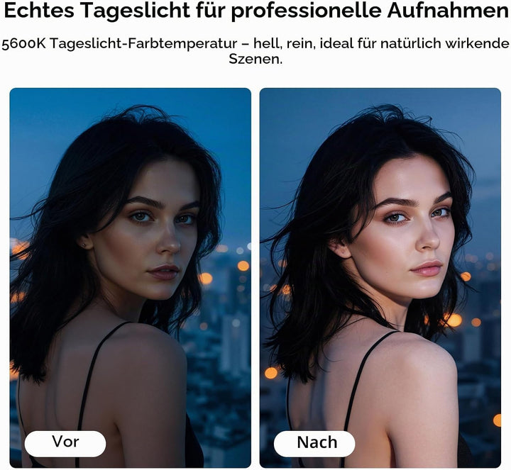 Ulanzi M02 Mini Magnetisches Selfie Licht mit Blitzlicht, 7W Handy Licht mit 5600K Tageslicht, Kabel