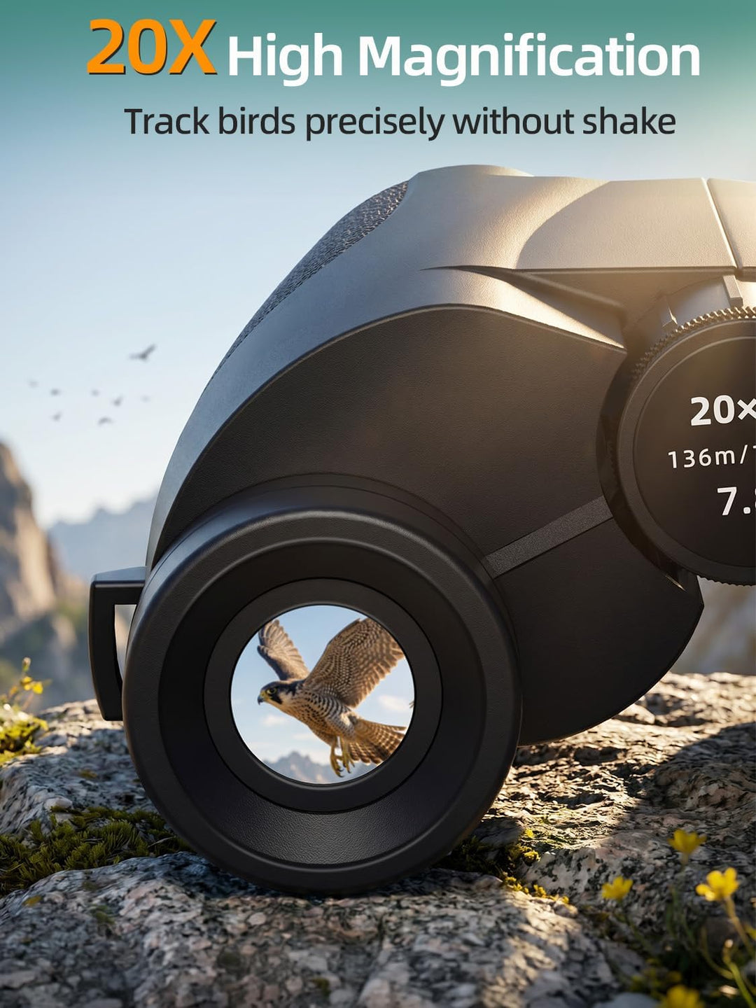 20x25 Kompaktes Fernglas für Erwachsene & Kinder, Fernglas Erwachsene mit hoher Vergrösserung bei sc