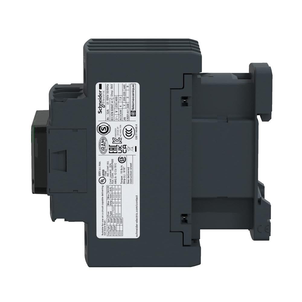 Schneider Electric - Tesys, Leistungsschütz, 4 poltig, 32A, AC1, 230V, 50/60HZ 1S 1Ö, Spule - LC1DT3