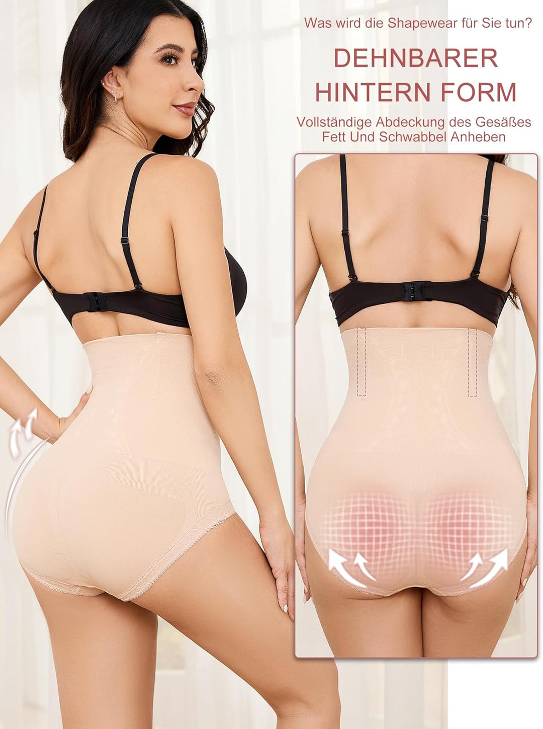 SURE YOU LIKE Shapewear Damen Bauchweg Unterhose Hohe Taille Figurenformender Miederslip Miederhose