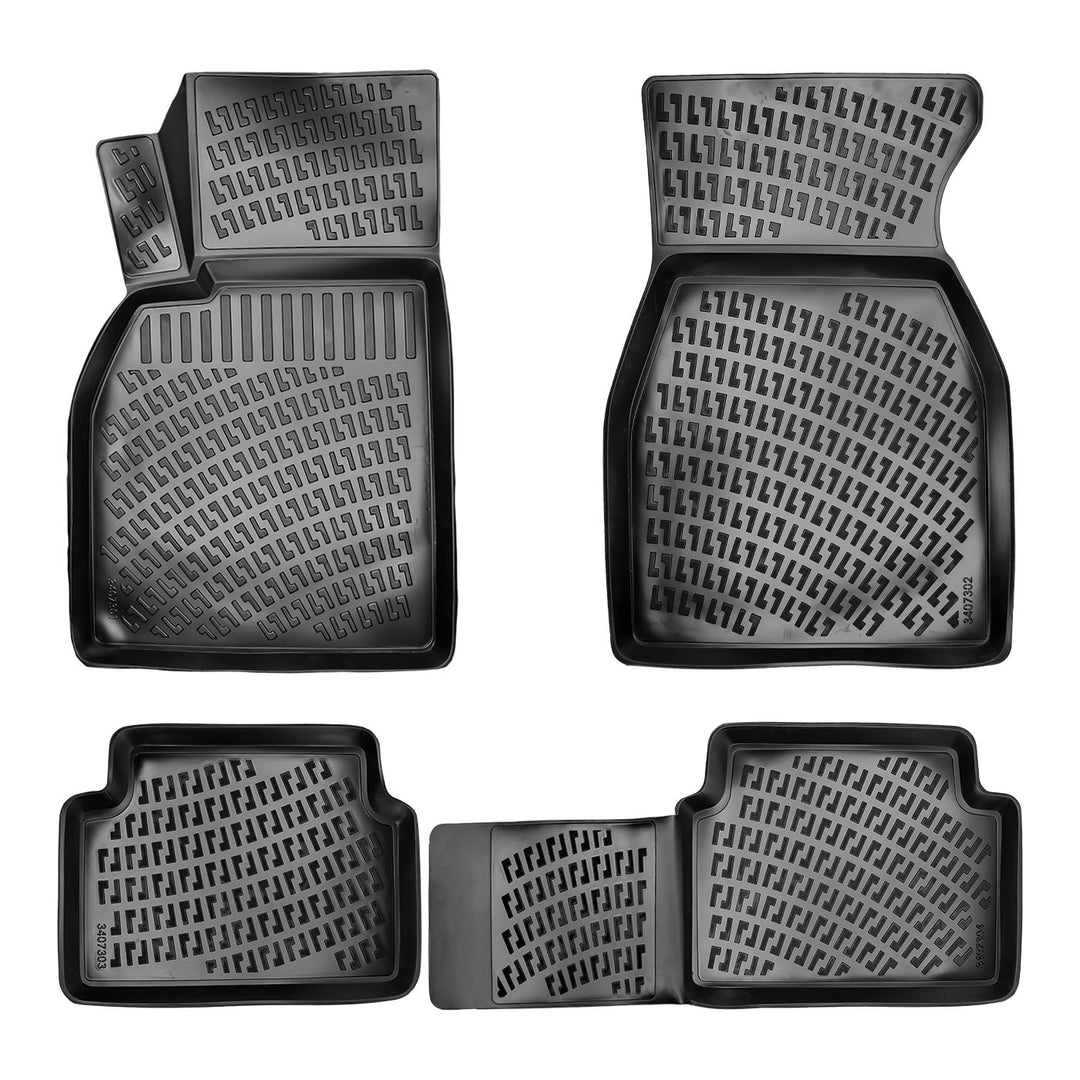 Rizline Passgenau 3D Fussmatten Auto Kompatibel mit Renault Megane 2 2004-2010 Auto Zubehör 1. Und 2