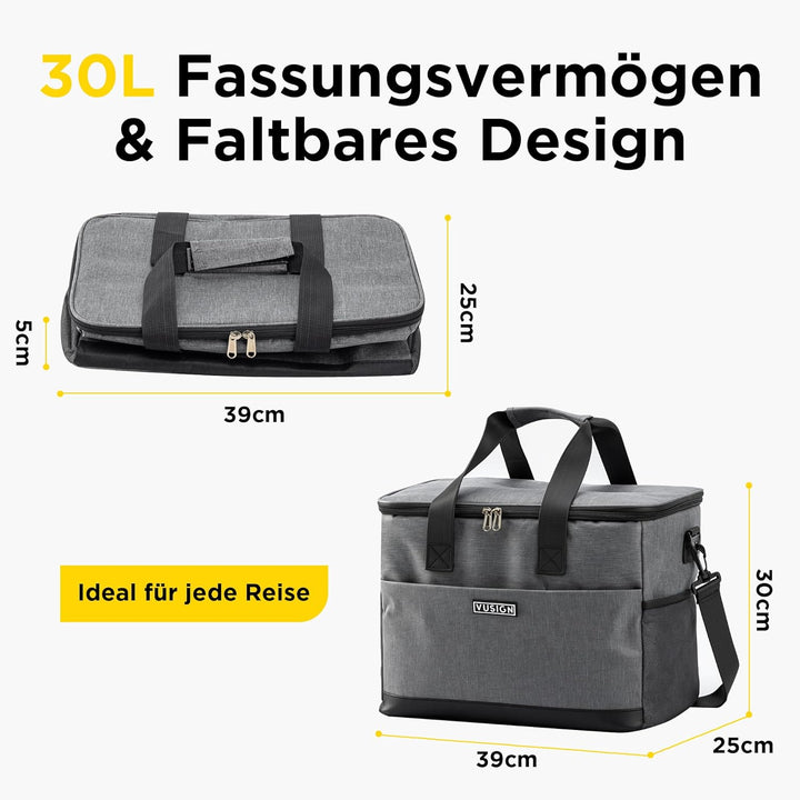 Kühltasche 30L Grau, Grau