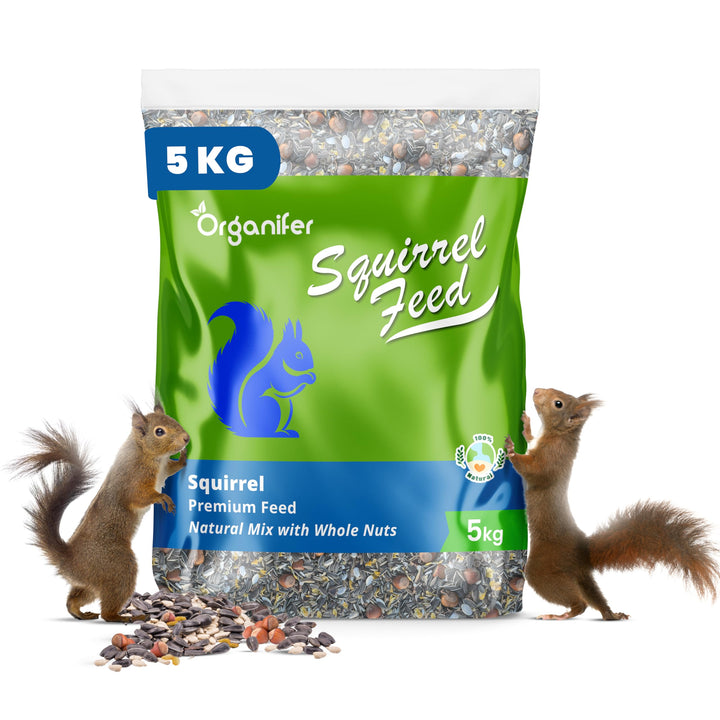 Eichhörnchenfutter - Natürliche Mischung Mit Ganzen Nüssen (5 Kg) - Speziell Für Eichhörnchen, Reich