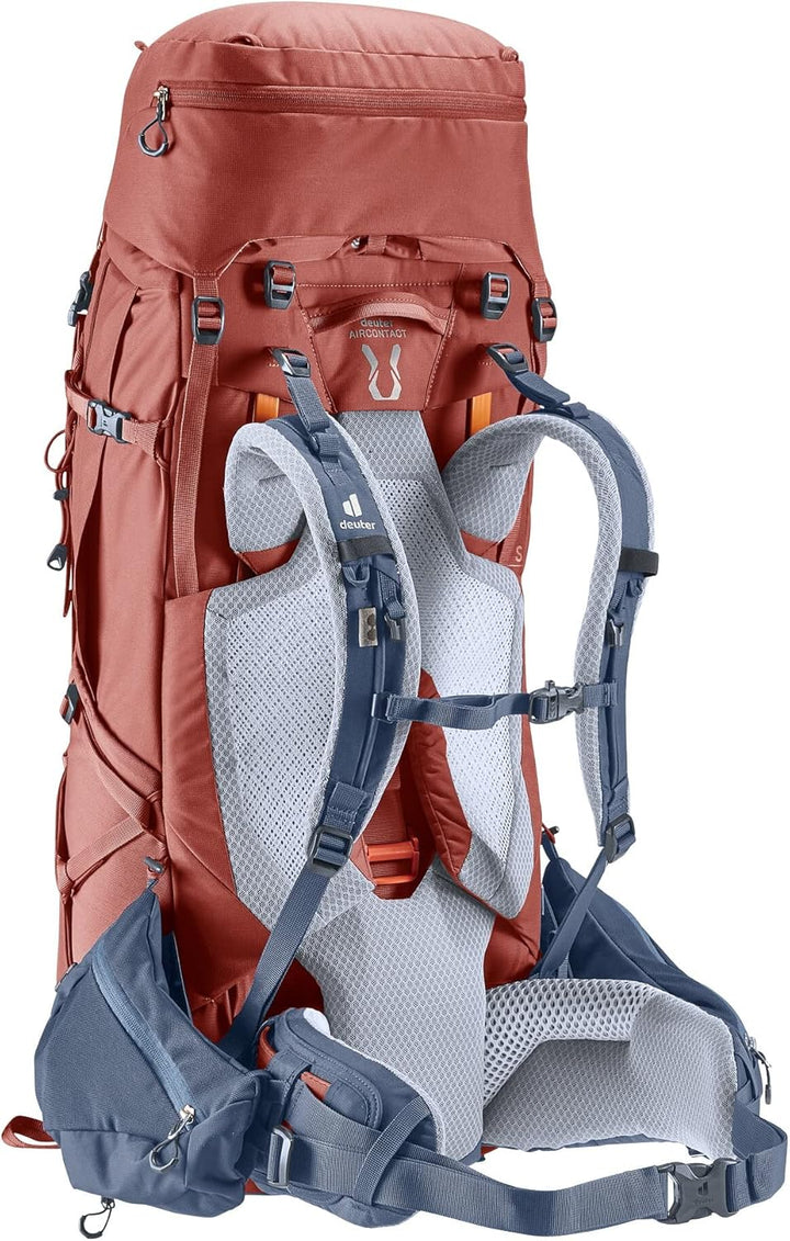 deuter Aircontact X 60+15 SL (Grösse S) Damen Trekkingrucksack, Redwood-ink