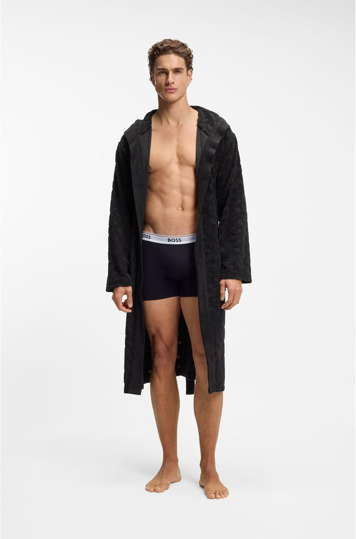 BOSS Herren Fashion Robe Dressing_Gown L Black1, L Black1