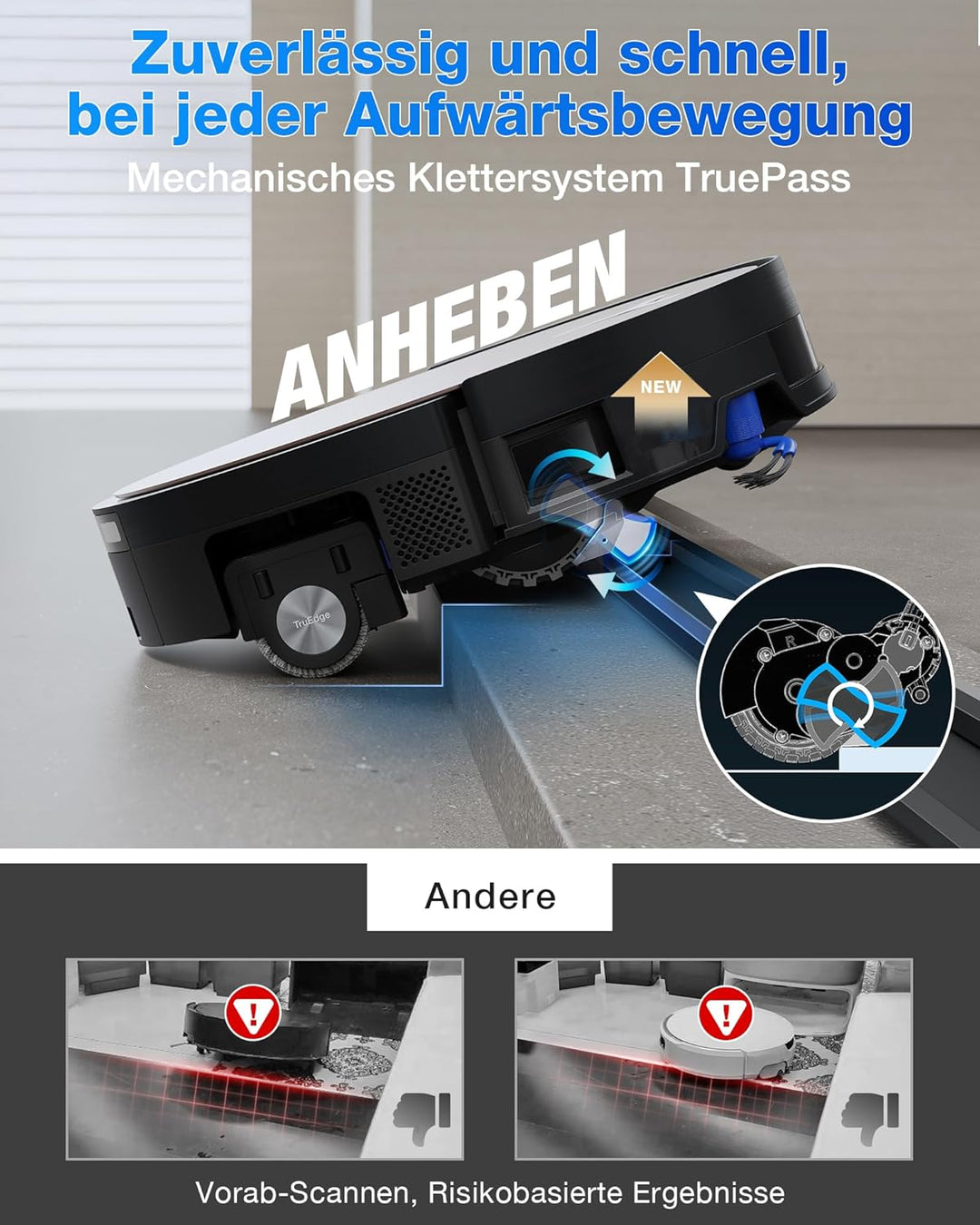 ECOVACS X11 OMNICYCLONE Saugroboter mit Wischfunktion, Blast + 19.500 Pa, ultraschnelles Akkuladen,