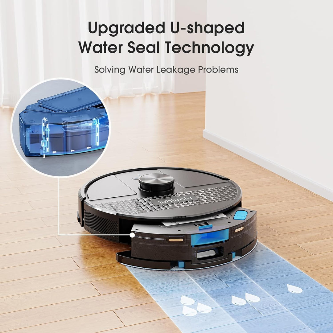 Lubluelu Saugroboter mit Wischfunktion 3-1, 5000Pa Staubsauger Roboter mit Lasernavigation, 54 dB Ro