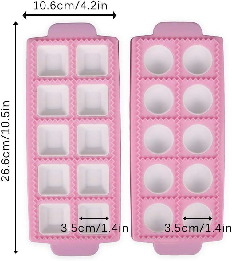 Knödelform Teigpresse, 2 Stück Form für Runde Ravioli, Italienische Ravioli Form, Raviolischneider G
