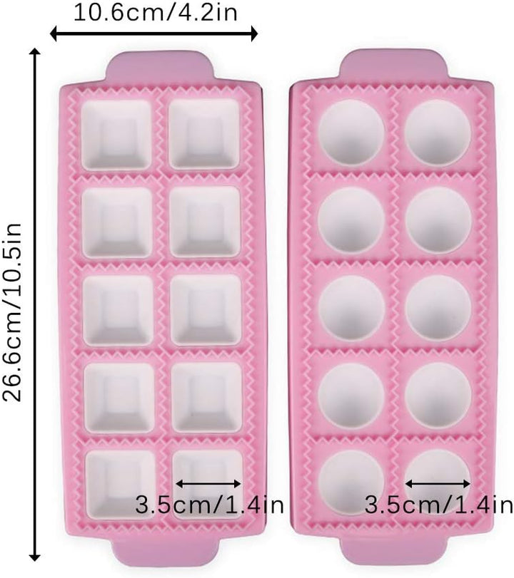 Knödelform Teigpresse, 2 Stück Form für Runde Ravioli, Italienische Ravioli Form, Raviolischneider G