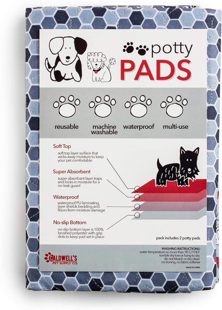 Caldwell's Pet Supply Co. Wiederverwendbar, waschbar im Zweierpack Potty Pads, Extra Large Absorbent