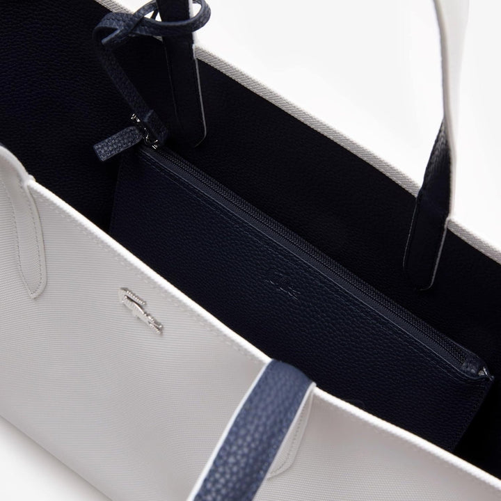 Lacoste Damen Henkeltasche SHOPPING BAG Mehl, Nachtblau, Mehl, Nachtblau