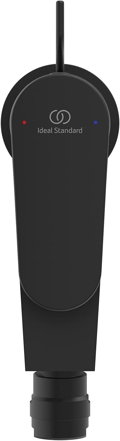 Ideal Standard BC705XG Cerafine O Bidetarmatur mit Zugknopf-Ablaufgarnitur Silk Black, Silk Black