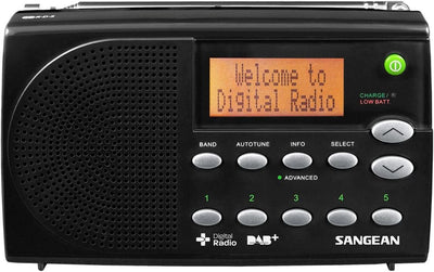 Sangean DPR65 Tragbares Digital-Radio (LCD-Display, DAB+, FM-RDS) schwarz, schwarz