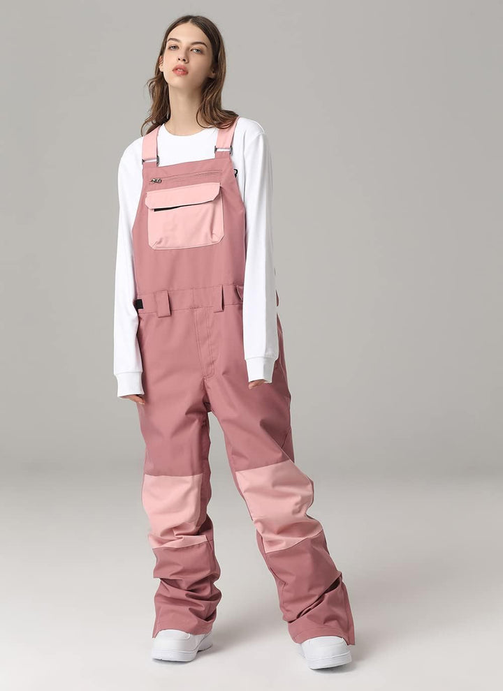HOTIAN Damen-Schnee-Lätzchen, Wasserdicht Winddicht Isolierte Skihose, verschleissfeste Latzhose, Wa