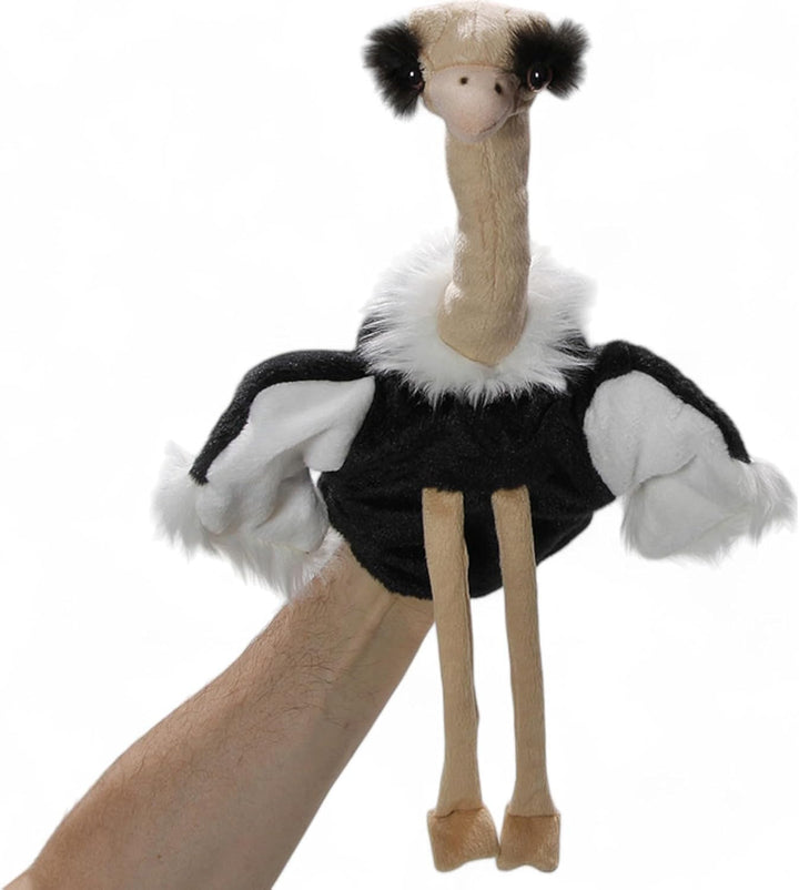 Carl Dick Vogel Strauss Handpuppe, Vogel, Plüschtier, Kuscheltier ca. 40cm hoch, ca. 30cm (nur Körpe