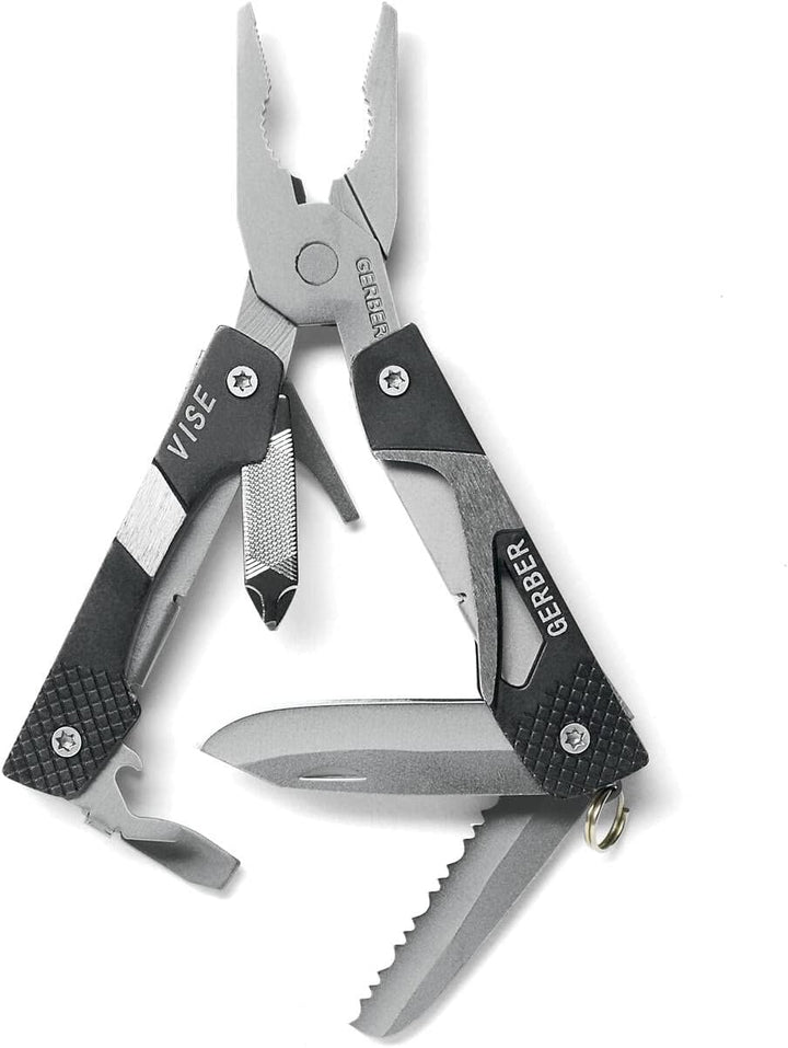 Gerber Multifunktionswerkzeug mit Zange, 10 Funktionen, Vise Pocket Tool, Aluminium/Edelstahl, Schwa